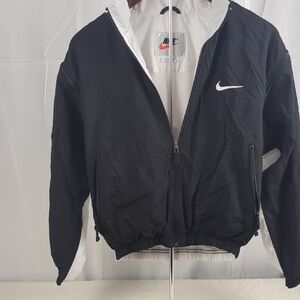 Nike Black and White Reversible Windbreaker Jacket